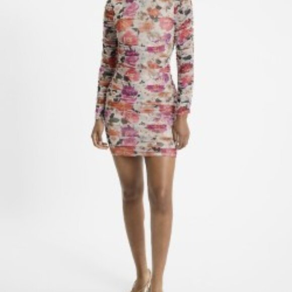 Mesh Floral Dress - Picture 3 of 4